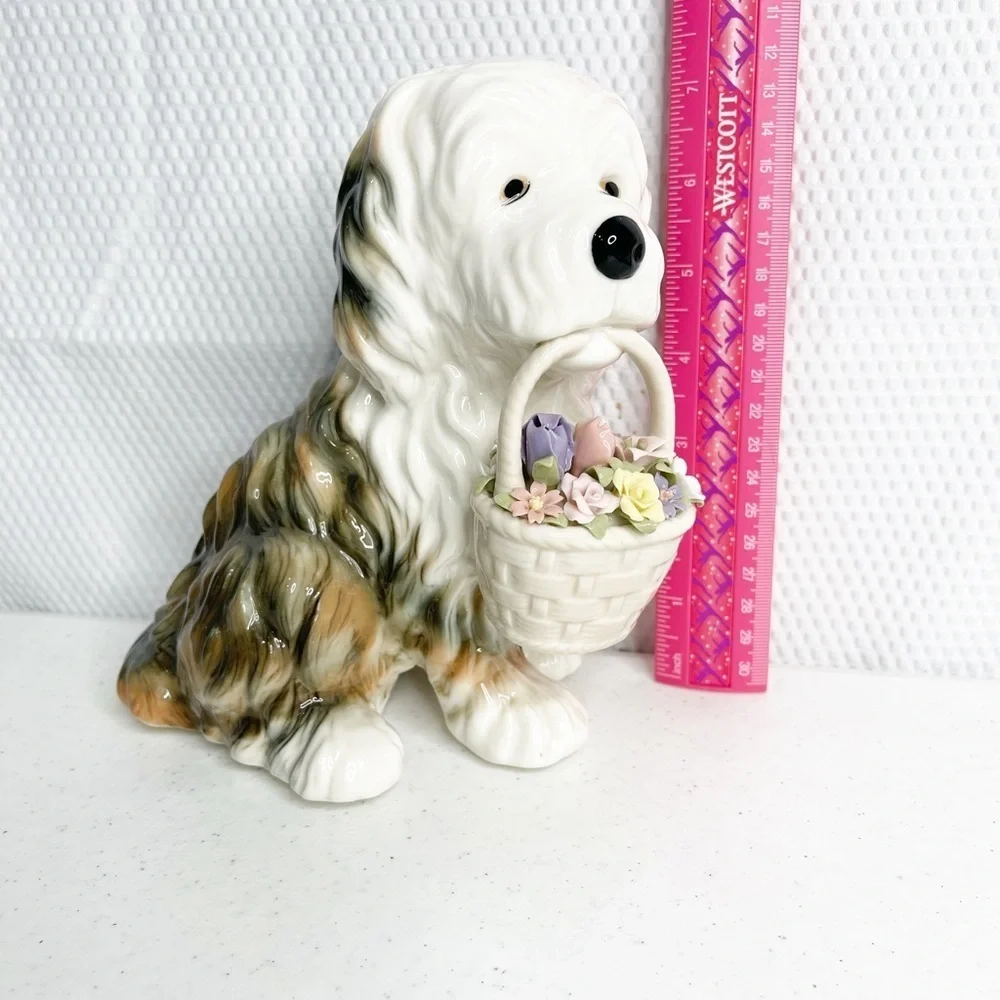 Cosmo Gifts The Suberto Collection Saint Bernard /floral basket/ music box